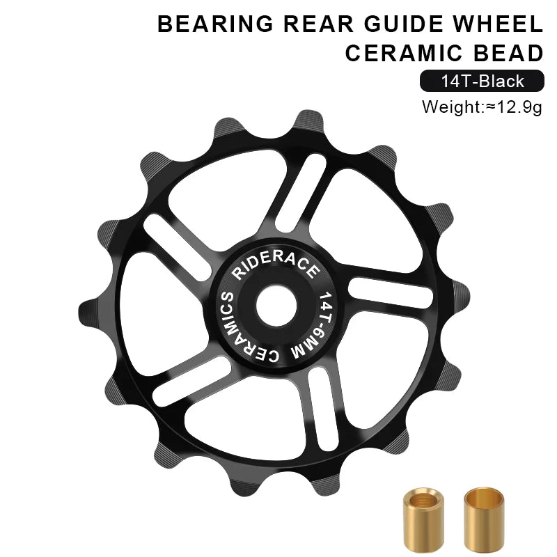 11/12/13/14/15/16T Bicycle Pulley Rear Derailleur Ceramic Bearing Lightweight Bike Wheel Guide Bearing Jockey Pulley For Shimano