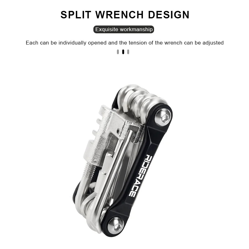 Multi Repair Tools Kit Portable Bicycle Tool Folding Allen Wrench Chain Splitter Cutter Bike Wrench Screwdriver Repair Tool