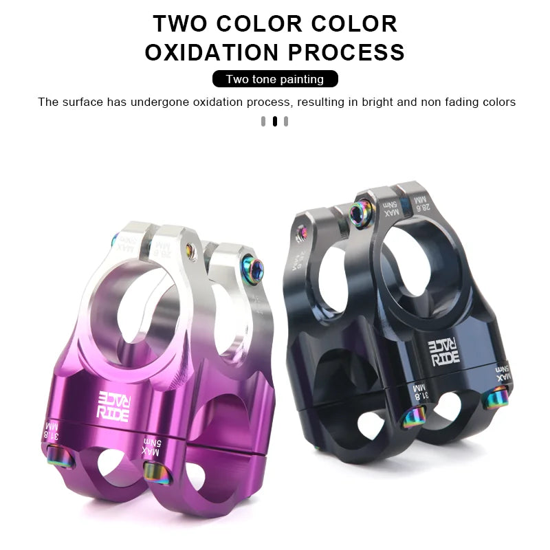 New MTB Stem Aluminum Alloy Ultralight Bicycle Power Stem 35mm 0 Degrees High-Strength Bike Stem Riser Cycling Accessories