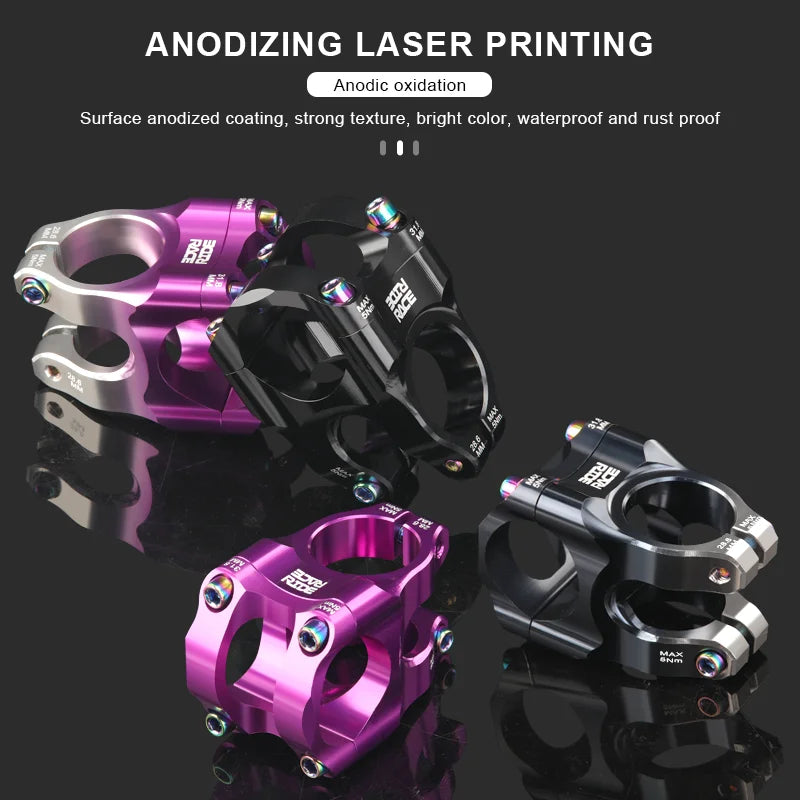 New MTB Stem Aluminum Alloy Ultralight Bicycle Power Stem 35mm 0 Degrees High-Strength Bike Stem Riser Cycling Accessories