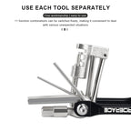 Multi Repair Tools Kit Portable Bicycle Tool Folding Allen Wrench Chain Splitter Cutter Bike Wrench Screwdriver Repair Tool