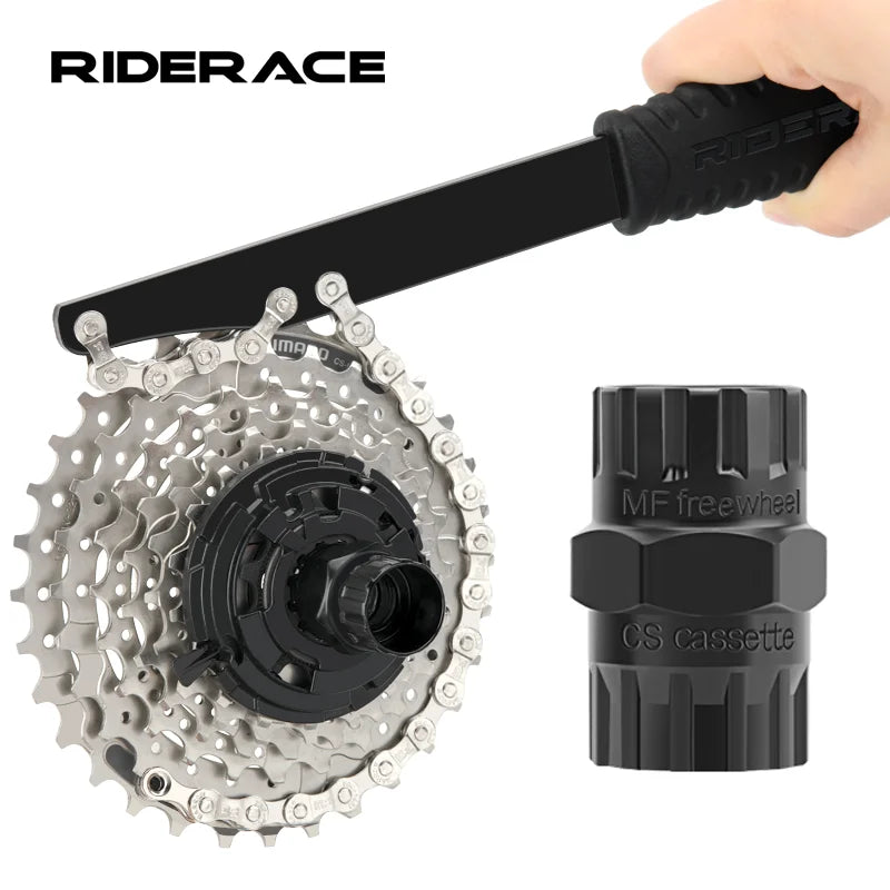 Bicycle Flywheel Removal Tool Kit Bike Flywheel Remover Socket Tool Wear-Resistant High Strength Steel for Cassette Freewheel