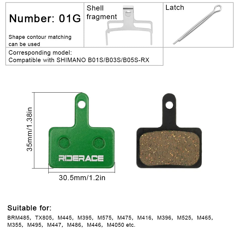 Bike Ceramic Brake Pads Wear-Resistant Mountain Road Bicycle Hydraulic Brake Pad MTB Disc Part For Shimano MT200 B01S B05S