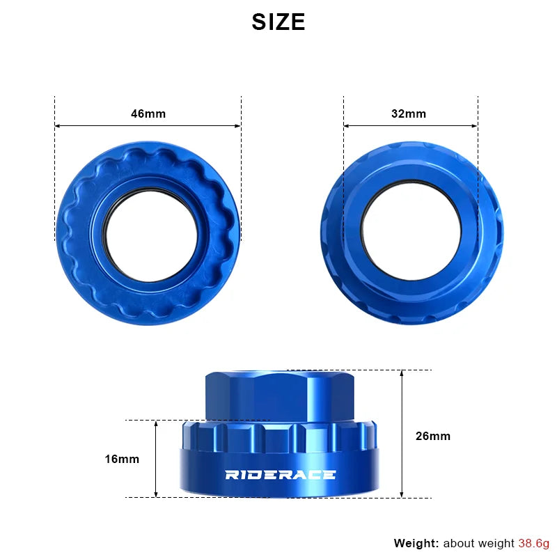Bicycle 12-Speed Chainring Lock Ring Adapter Removal Tool Bike 12S Chainrings Mounting Tool For Shimano M7100 M8100 M9100 Crank