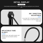 Bicycle Inflator With Gauge Portable Aluminum Alloy Hand Tire Air Inflator MTB Road Bike Pump For AV FV Presta Schrader Valve