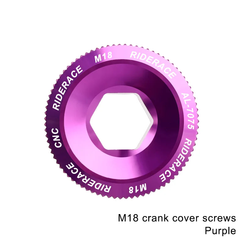 Bicycle Crank Arm Fixing Bolt Crankset Nut Aluminum Alloy MTB Bike Crank Cover Screw Cap M18 M20 Bolt For Shimano Crank Bolt Cap