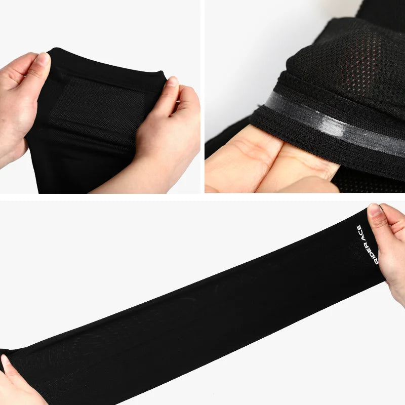 Ice Silk Sleeves Cycling Arm Sleeves Sun Protection Quick Dry Summer Outdoor Sports Running Basketball Cool Bicycle Arm Sleeves