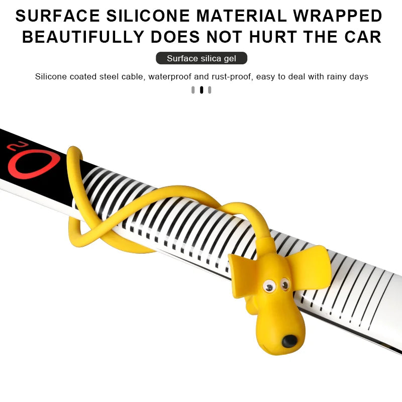 Bicycle Chain Lock With Keys Cute Dog MTB Road Bike Lock Anti-Theft Silicone Covered Cable For Cycling Helmet High Security