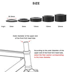 5pcs Carbon Fiber Bicycle Stem Front Fork Adjustment Spacer 28.6MM MTB Road Bike Headset Stem Carbon Fiber Washer Cycling Parts