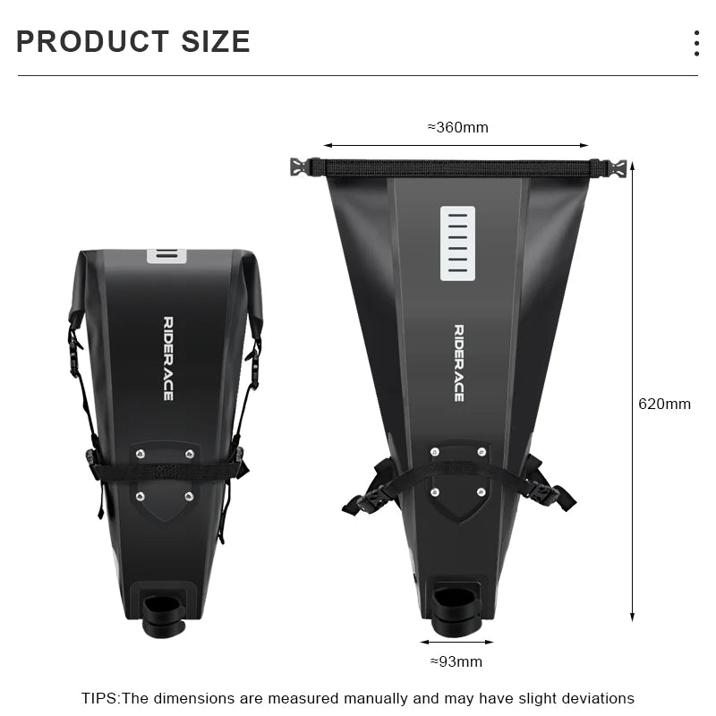 Bike Saddle Bag Large Capacity Waterproof Foldable Bicycle Saddle Pannier Bag Tail Rear Bag Outdoor Cycling Seat Accessories