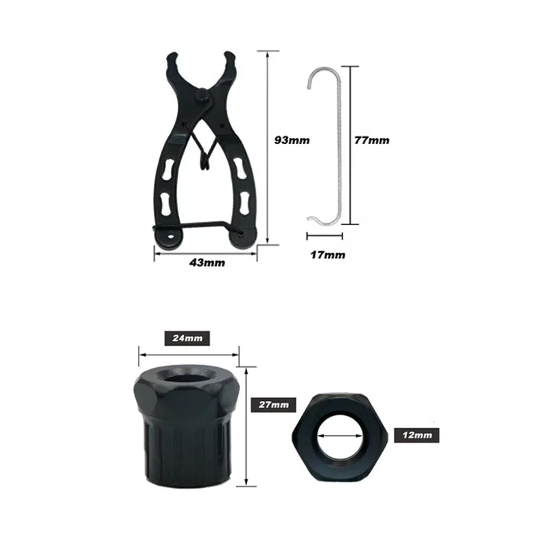 Bike Repair Tool Kits Chain Breaker Cutter Mini Chain Link Magic Buckle Pliers Crank Puller Outdoor Cycling Maintenance Tools