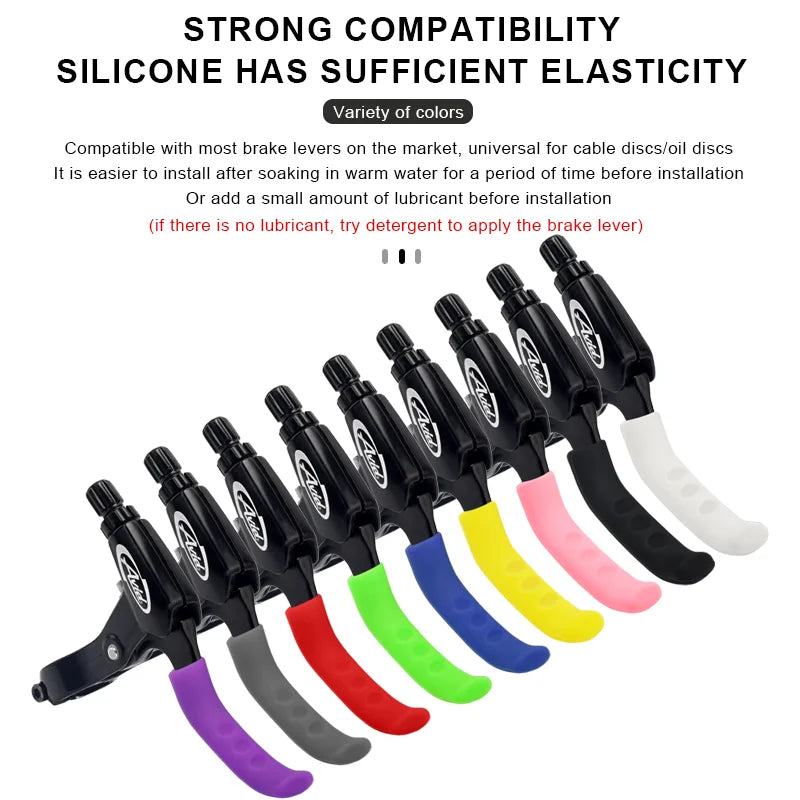 2Pcs Bicycle Brake Handle Cover Silicone Gel Anti-Skid Durable MTB Mountain Bike Brake Handle Cover Sleeve Cycling Accessories