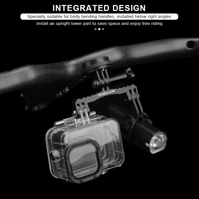 Bicycle Computer Mount Holder Aluminum Alloy Bike Camera Light Mount Dual Bracket For Gopro Hero 11/10/9/8/7/6/5 Stand Adapter