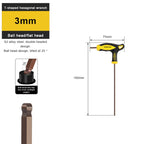 T25 2.5/3/4/5/6/8/10mm Bike Hex Key Allen Wrench T-Shaped Extended Plastic Handle With Double Ends Multifunctional Hand Tool