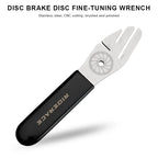 Bicycle Disc Brake Rotor Alignment Truing Tool Stainless Steel Rubber Handle Bike Disc Flattening Calibration Wrench Repair Tool