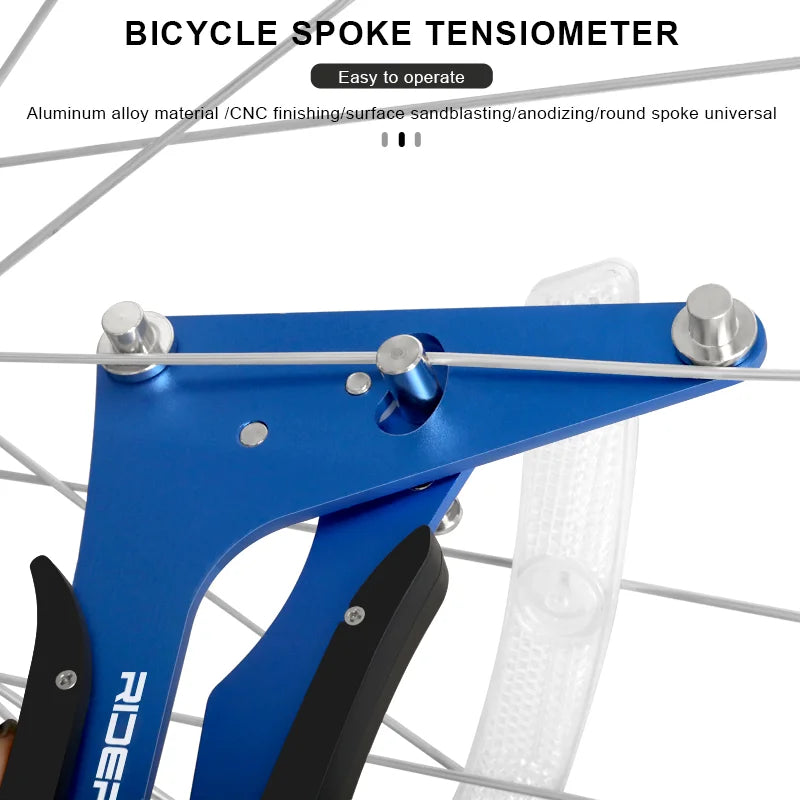 Bicycle Spoke Tension Meter CNC Aluminum Alloy Mountain Road Bike Wheel Builders Tensioner Tool Cycling Spoke Repair Tool