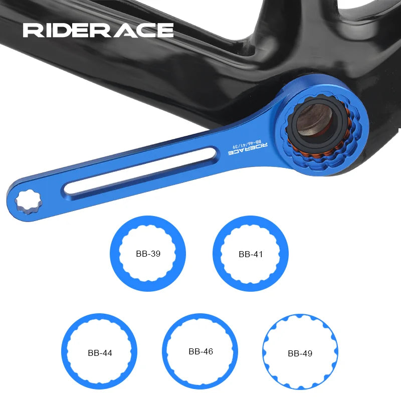 6 In 1 Bicycle Bottom Bracket Extractor Tool Aluminum Alloy Bike Hollow Integrated BB Center Axle Wrench For OD 39 41 44 46 49mm