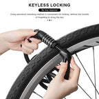 Bike Anti-Theft Lock 4/5 Digit Password Portable Security Steel Chain Lock Road Bicycle Password Cable Lock Cycling Equipment