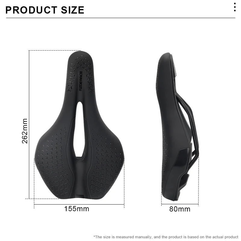 Bicycle Saddle PU Non-Slip Leather Cushion Comfortable Soft Shockproof MTB Road Bike Seat Hollow Breathable Cycling Accessories