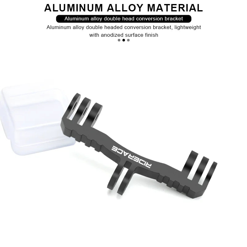 Bicycle Computer Mount Holder Aluminum Alloy Bike Camera Light Mount Dual Bracket For Gopro Hero 11/10/9/8/7/6/5 Stand Adapter
