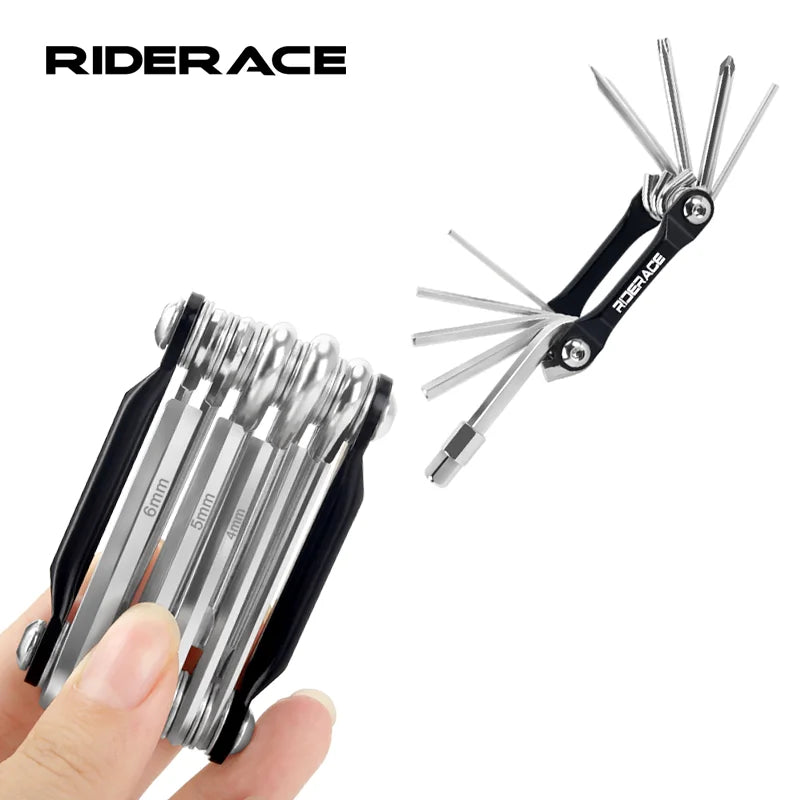 6/8/10-In-1 Bicycle Multi Tool Foldable Hex Spoke Wrench Bike Wrench Screwdriver Repair Multitool Portable Cycling Repair Tool