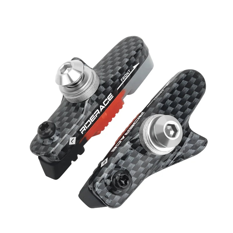 1Pairs Road Bike Brake Pads C-Brake Pad CNC Aluminum Alloy Durable Silence Rubber Bicycle Brake Shoes Cycling Accessories