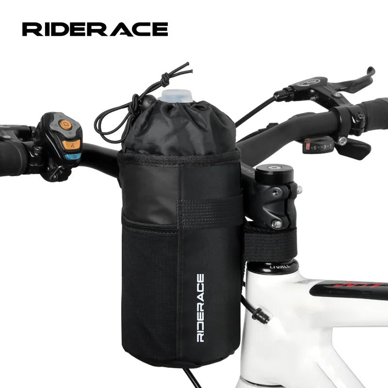 Bicycle Bag Bike Water Bottle Bag Multi-Function Portable Carrier Pouch Insulated Kettle Bag Outdoor Riding Handlebar Bag