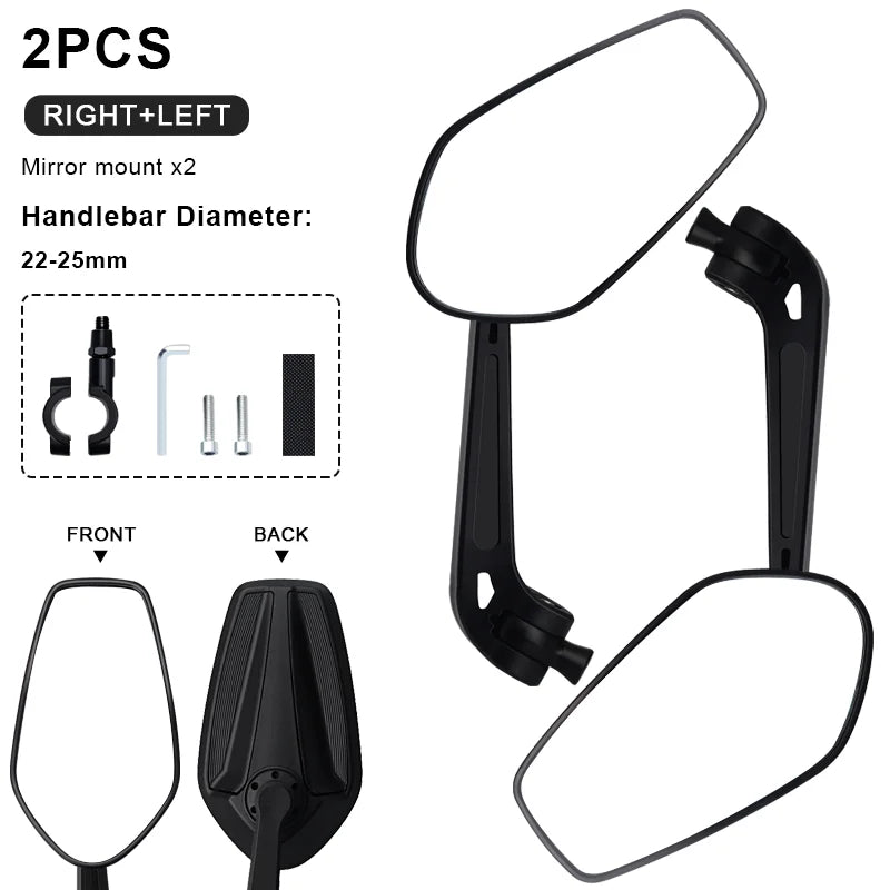 Bicycle Rear View Mirror 360° Adjustable Angles Clear Wide Range Bike Handlebar Rear View Mirror Electric Scooter Reflector