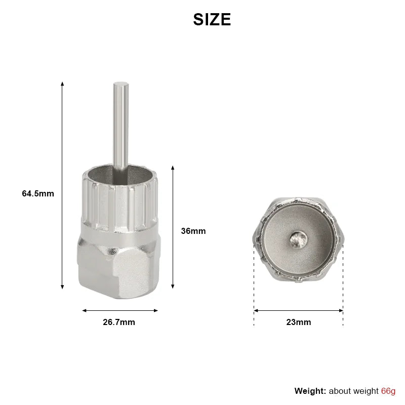 Bicycle Cassette Sprocket Remover 12 Teeth MTB Road Bike Rear Hub Cog Flywheel Extractor Socket Wrench Cycling Repair Tool