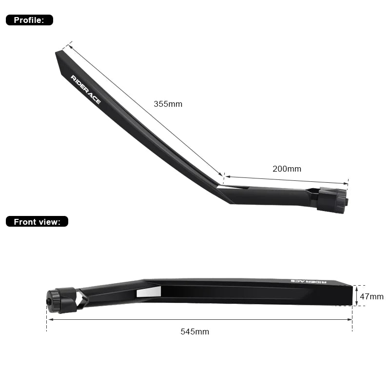 Bicycle Mudguard Quick Release Longer Wider Reflective Road Bike Rear Fender Lightweight PP Soft Plastic Cycling Accessories