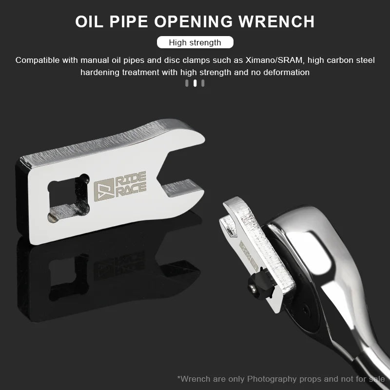 Bicycle Torque Wrench 8Mm Opening Head Bike Disc Brake Cable Spanner Screw Remover For 1/4 Head Wrench Cycling Repair Tool