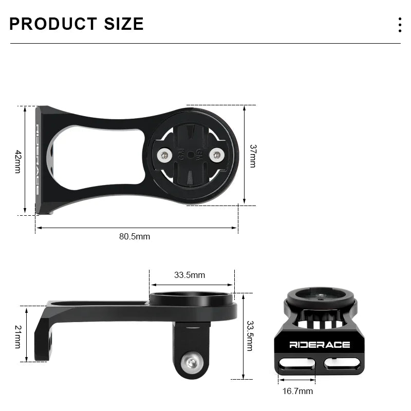 Bicycle Computer Camera Holder Aluminum Alloy Bike Handlebar Mount Stopwatch Speedometer Bracket For Garmin Edge Bryton Cateye