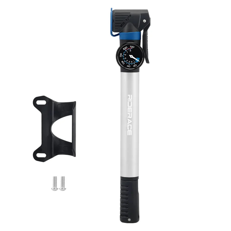 120PSI Bicycle Pump With Gauge Portable Outdoor Riding Inflator MTB Road  Bike Air Shock Pump For Schrader Presta AV FV Valve