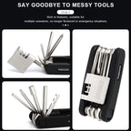 13 In 1 Bicycle Multi Tools Chain Splitter Cutter Hex Spoke Wrench Screwdriver Tyre Lever Tool Kit Portable Bike Repair Tools