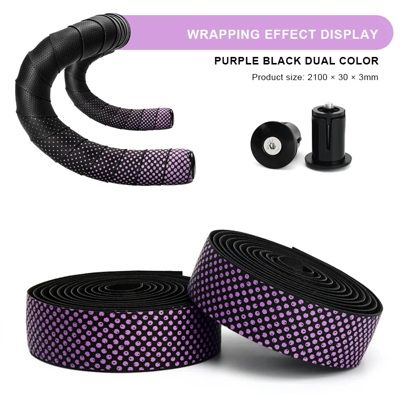 Bicycle Handlebar Tape Dot Gradient PU EVA Anti-Slip Shock Absorption Road Bike Handle Bar Winding Straps Cycling Accessories