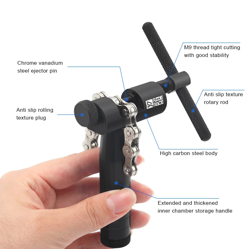 Road Bike Chain Cutter Tool With Spare Pin Bicycle Chain Pin Remover Link Breaker Splitter MTB Chain Extractor Cutter Device