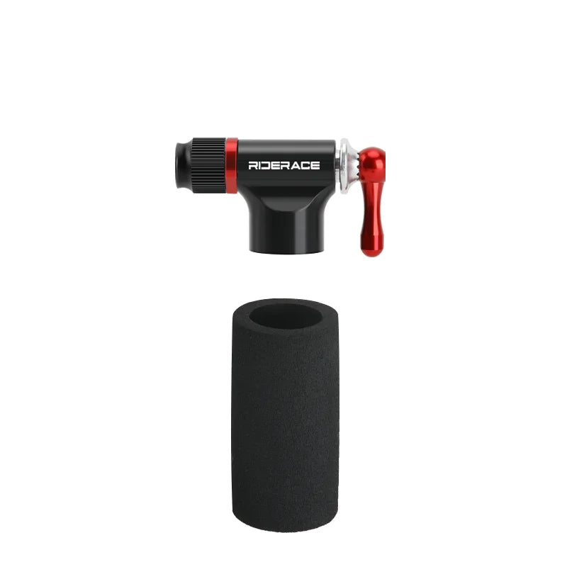 CO2 Pump For Bicycle Schrader Presta Adapter Aluminum Alloy Bike Tire Tube Pump With Insulated Sleeve Mini Lightweight Portable