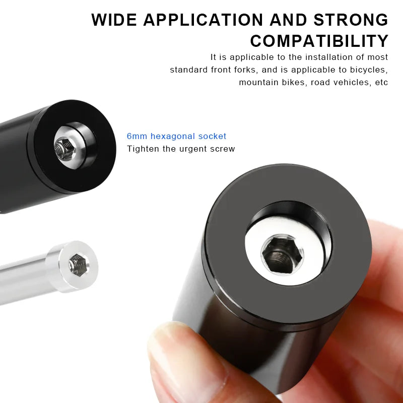 Bicycle Handlebar Stem Height Extender 1-1/8" (28.6mm) Alloy Fork Hidden Riser MTB Road Bike Fork Stem Extension Stem Extender