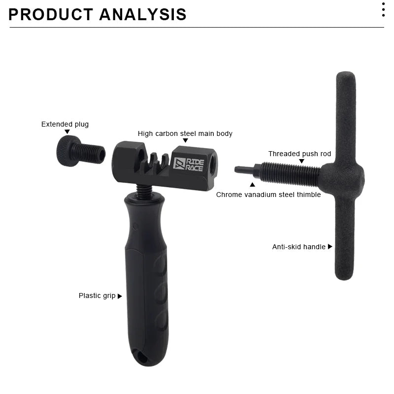 Bike Chain Breaker Cutter Portable MTB Road Bicycle Chain Remove And Install Tool Single To 12 Speed Cycling Chain Repair Tool