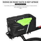 5L Bike Trunk Bag Waterproof Dustproof Large Capacity Mountain Bicycle Rear Seat Bag With Rain Cover Cycling Luggage Rear Basket