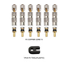 Bicycle Presta Tubeless Valve Core Kit Removable Aluminum Alloy Presta Valve Stem Caps Bike Tubeless Tire Valve Repair Tools