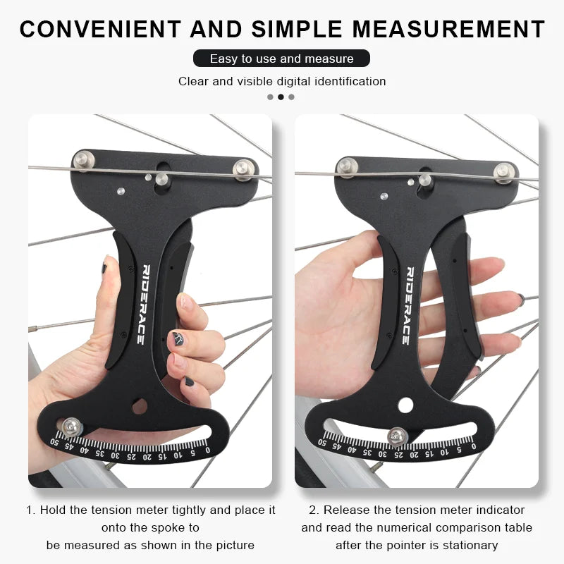 Bicycle Indicator Meter Tensiometer Aluminum Alloy Bike Spoke Tension Wheel Builders Tools Cycling Spokes Checker Repair Tool