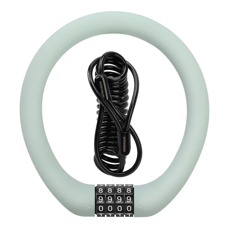 Bicycle Lock 4 Digit Password Bike Lock Waterproof Durable Outdoor Riding High Security Anti-Theft For Scooter Electric E-Bike