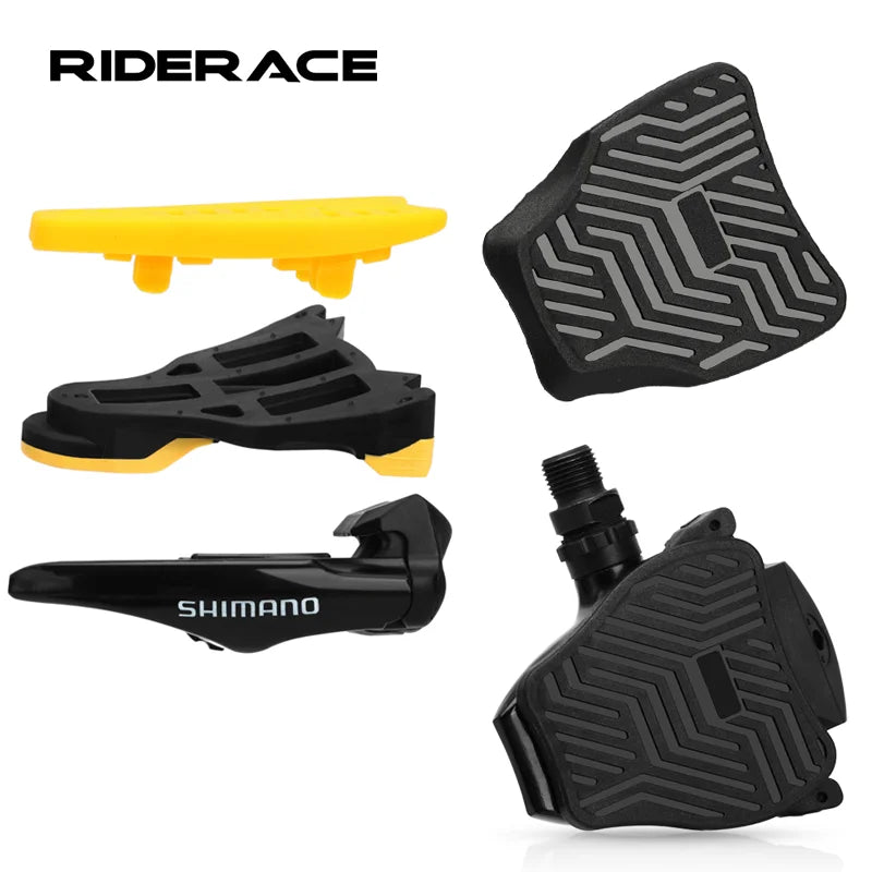 Bicycle Pedal Adapter Plate Road Bike Lock Pedal Converter Nylon Self Locking Cleats Fit Shimano SPD System Cycling Accessories