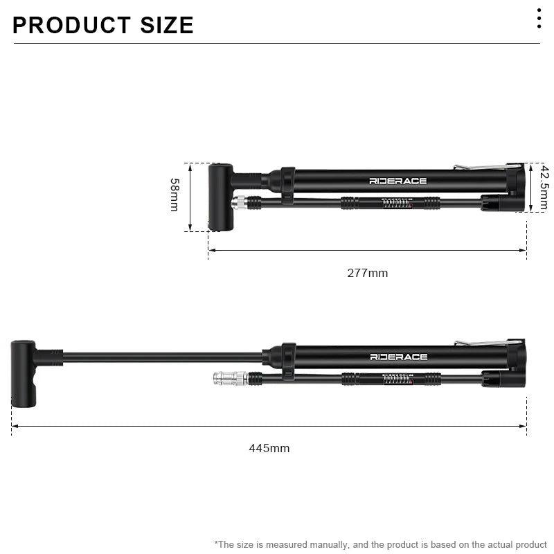 Portable Bike Air Pump 120PSI Aluminum Alloy Lightweight Hand Air Pump MTB Mountain Road Bicycle Floor Pump Cycling Accessories