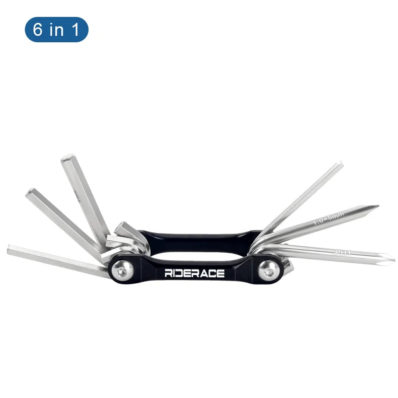 6/8/10-In-1 Bicycle Multi Tool Foldable Hex Spoke Wrench Bike Wrench Screwdriver Repair Multitool Portable Cycling Repair Tool