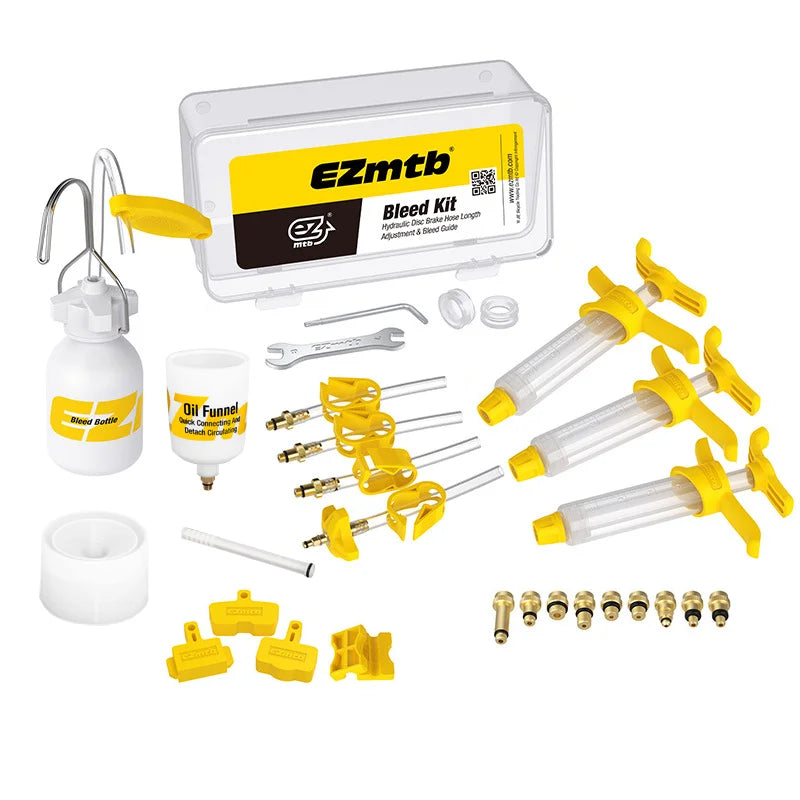 EZMTB Bike Hydraulic Disc Brake Oil Bleed Kit For Shimano Magura Hope Sram Avid Mula Hayes Road Bicycle Brake MTB Repair Tools
