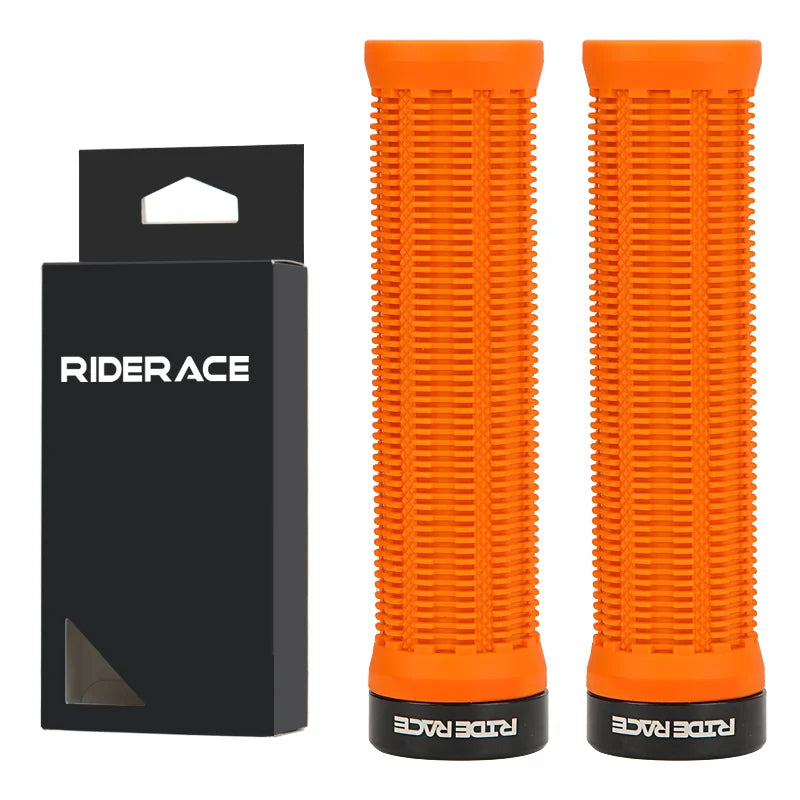 1Pair MTB Grips TPR Rubber Ergonomic Comfortable Mountain Bike Handlebar Grips Anti-Skid Shock-Absorbing Bicycle Handlebar Cover