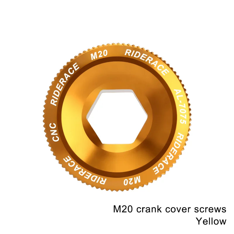 Bicycle Crank Arm Fixing Bolt Crankset Nut Aluminum Alloy MTB Bike Crank Cover Screw Cap M18 M20 Bolt For Shimano Crank Bolt Cap