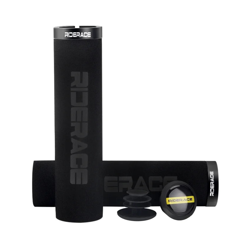 Bicycle Grips Ultralight Sponge Anti-Skid Shock-Absorbing Soft Bike Handlebar Grip Aluminum Locking Ring Cycling Accessories